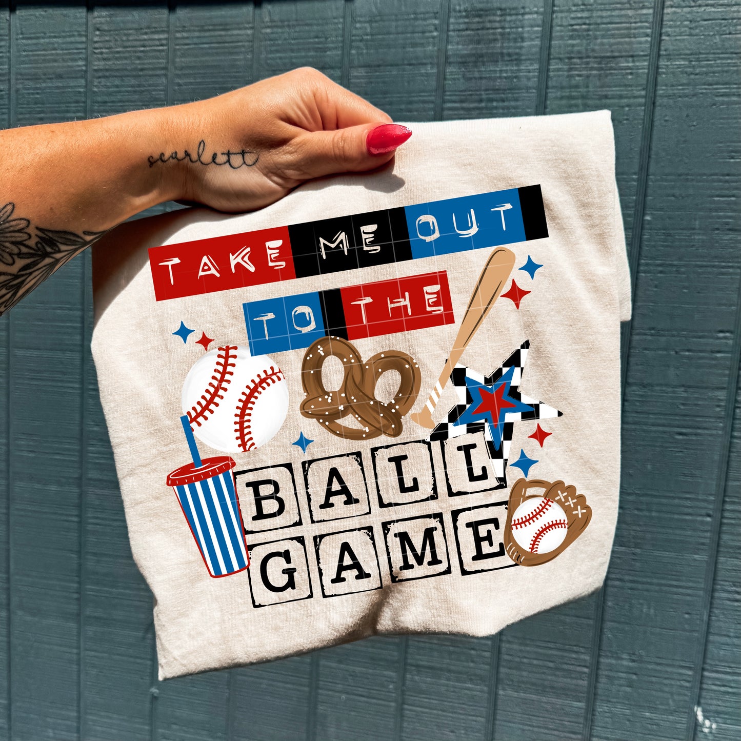Take Me Out To The Ball Game DTF Transfer (black)