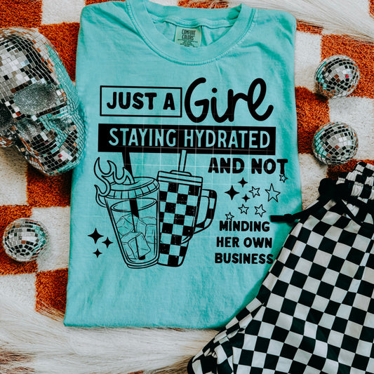 Just a girl staying hydrated and not minding her own business (black)