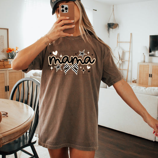 Mama Checkered Bow