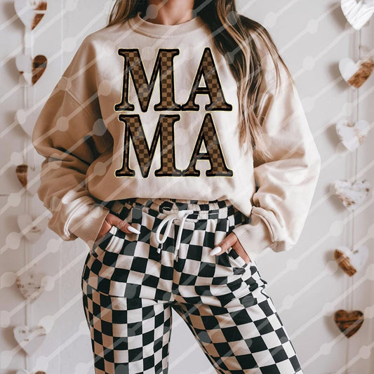 Brown Checkered Mama