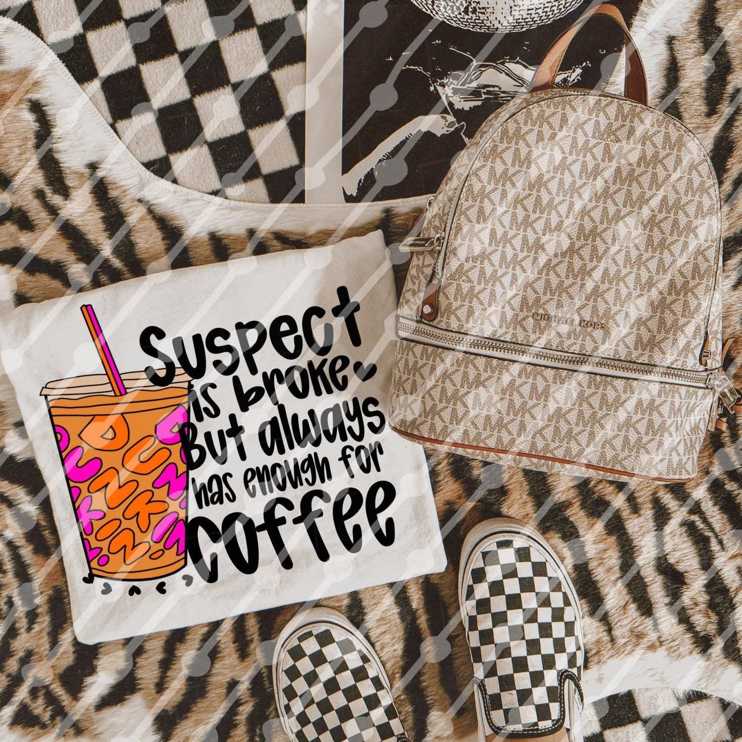 Suspect is broke but always has enough for coffee
