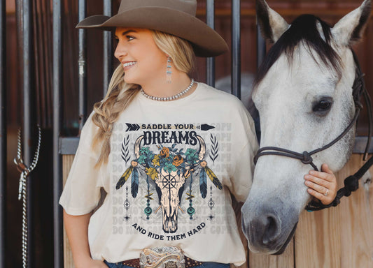 Saddle Your Dreams Western DTF Transfer