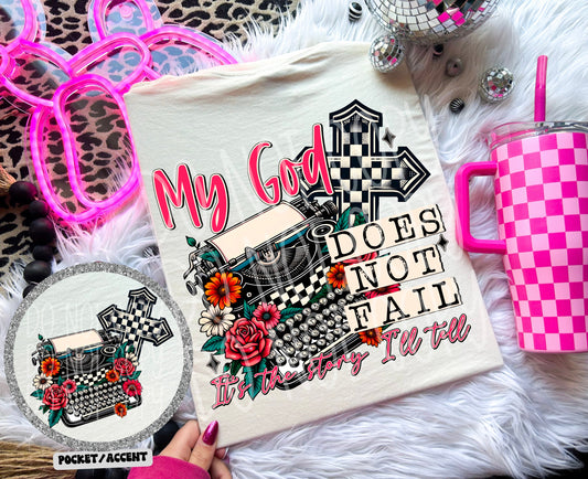 My god does not fail (front)