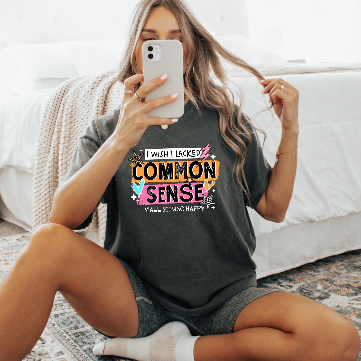I Wish I Lacked Common Sense DTF Transfer (white)