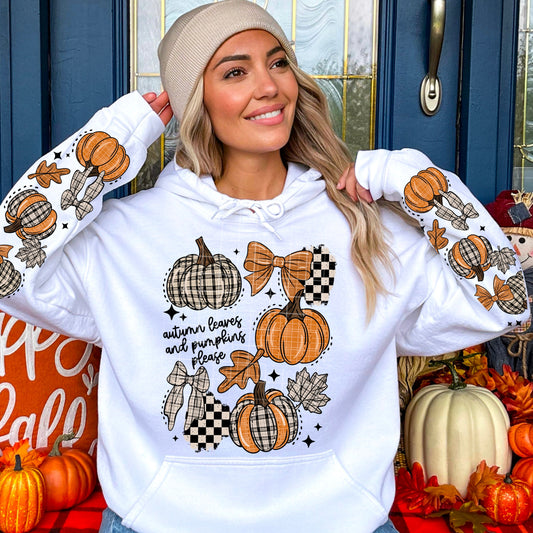 Autumn leaves and pumpkins please (sleeve)