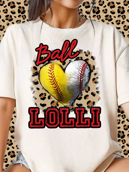 Baseball Softball Heart DTF Transfer (Lolli)