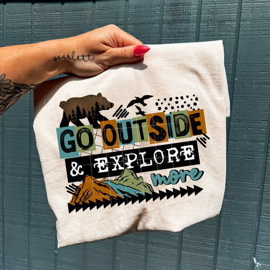 Go Outside & Explore More DTF Transfer