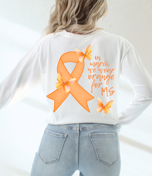 In march we wear orange for MS