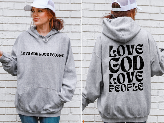Love god love people -black (front)