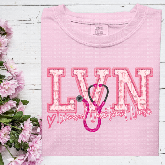 Pink Coquette Licensed Vocational Nurse