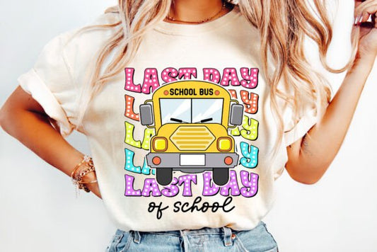 Last day of school bus
