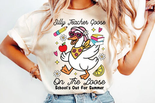 Silly teacher goose on the loose