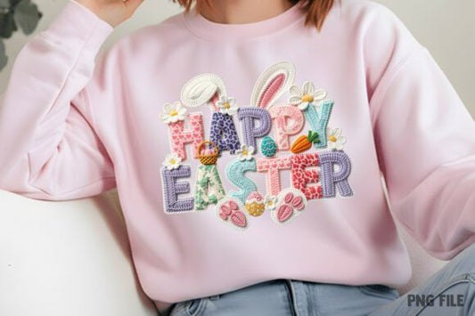 Happy Easter Patchwork DTF Transfer