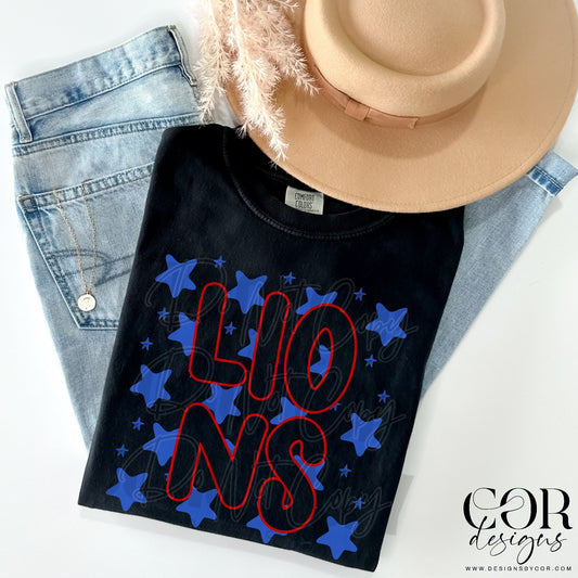 Lions (blue stars)