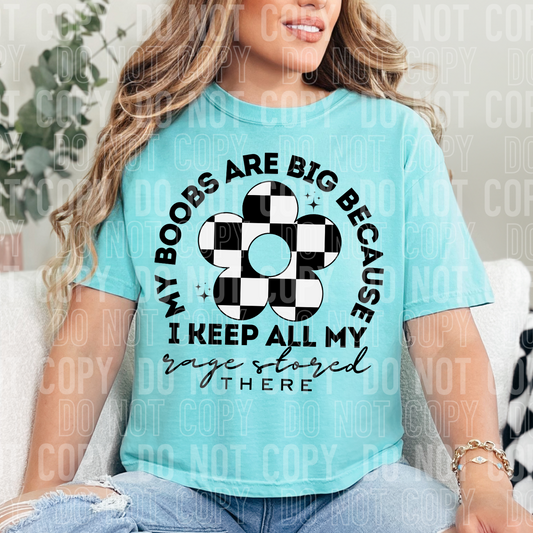My boobs are big because I keep all my rage stored there