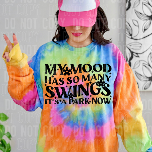 My mood has so many swings it's a park now (black)