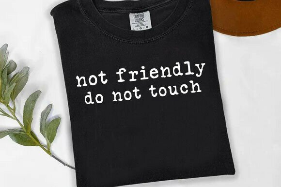 Not Friendly Do Not Touch DTF Transfer