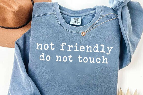 Not Friendly Do Not Touch DTF Transfer