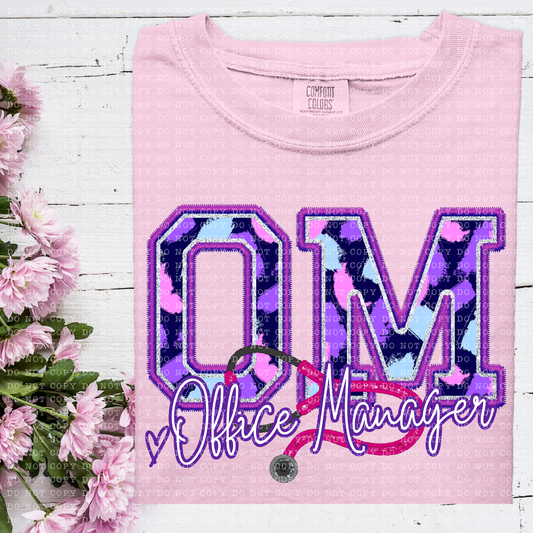 Office Manager w/Stethoscope (Perfectly Purple)