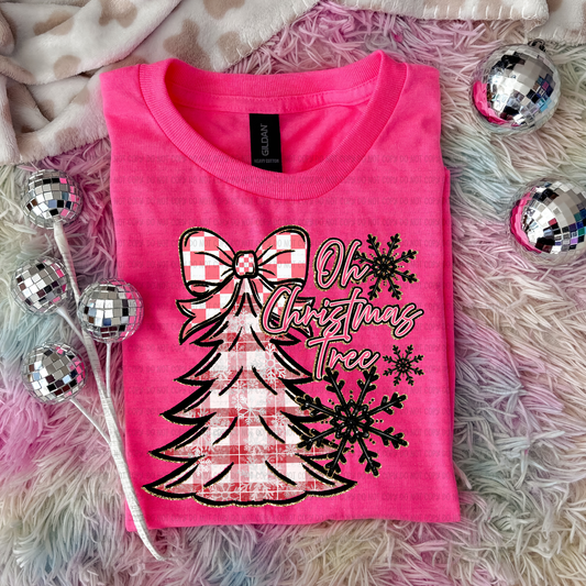 Oh Christmas Tree Pink Plaid