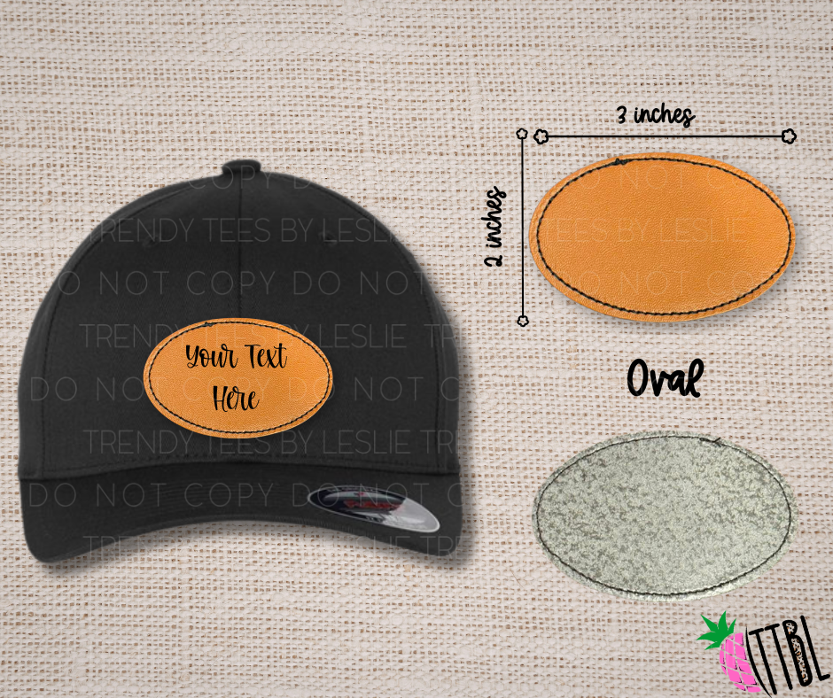 Custom Text Laser Engraved Patch