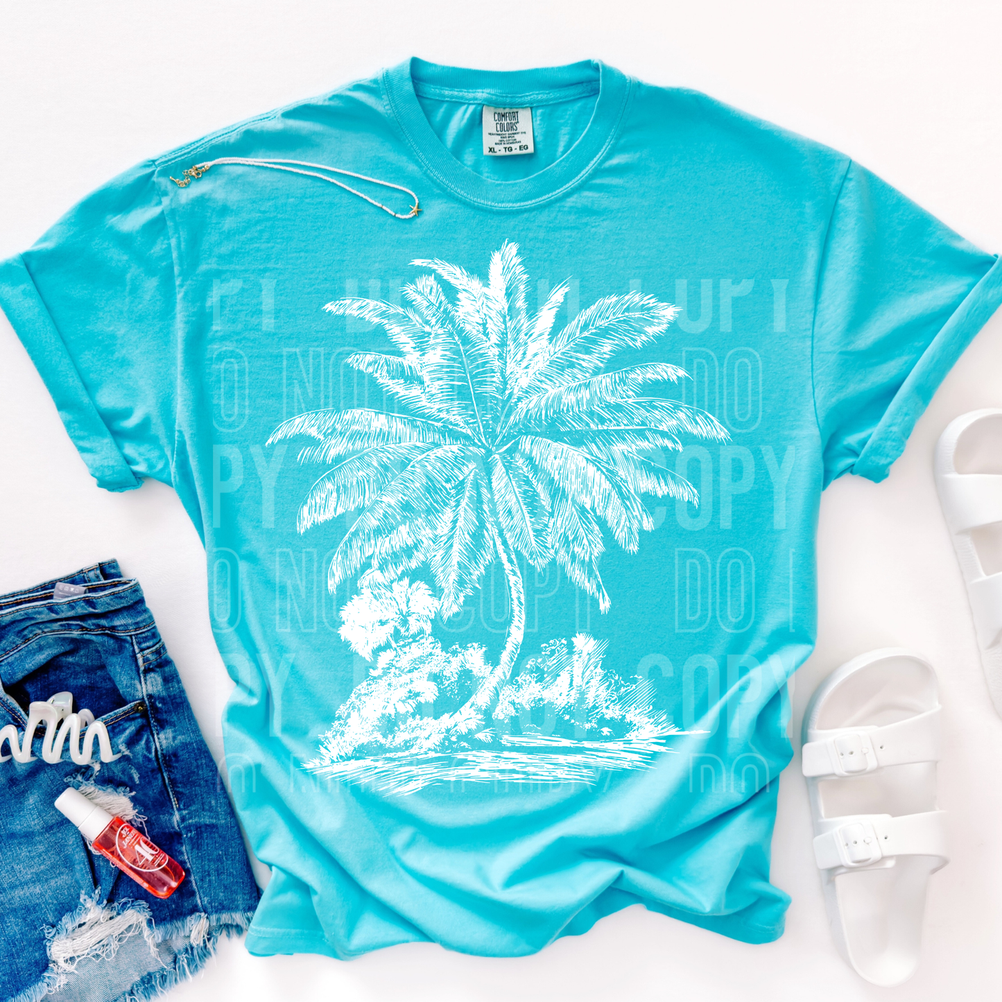 Vintage Palm Tree Island DTF Transfer