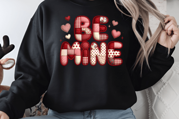 Be Mine Patchwork Valentine DTF Transfer