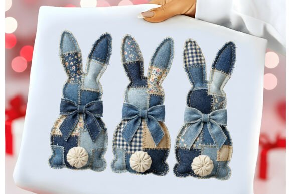 Patchwork Easter Bunnies – DTF Transfer