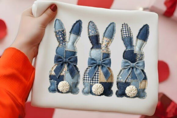 Patchwork Easter Bunnies – DTF Transfer