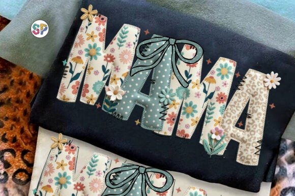 Patchwork Floral Mama DTF Transfer