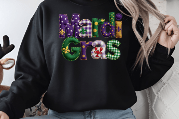Patchwork Mardi Gras DTF Transfer