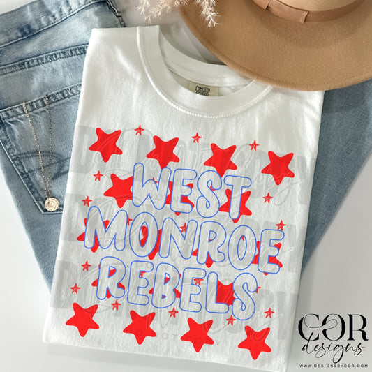 West Monroe Rebels (red stars)