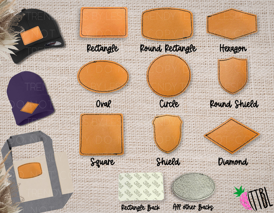 Custom Text Laser Engraved Patch