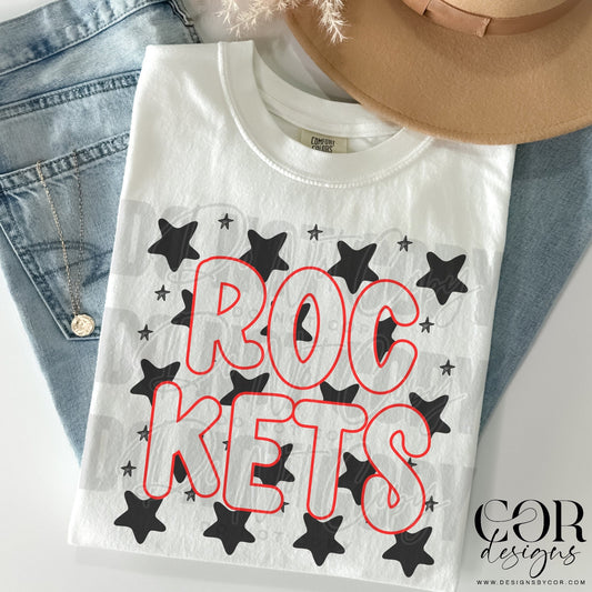 Rockets (black stars)