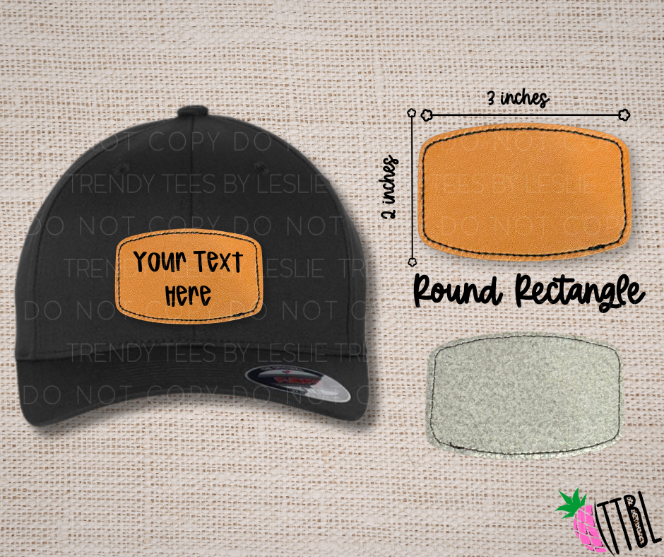 Custom Text Laser Engraved Patch