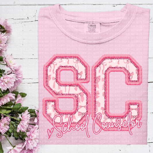 Pink Coquette School Counselor