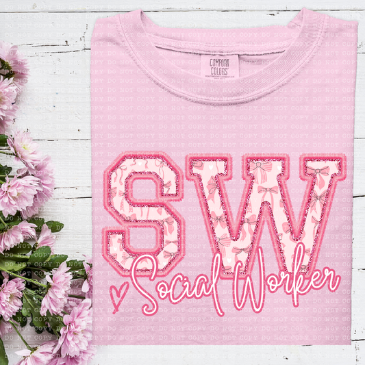 Pink Coquette Social Worker