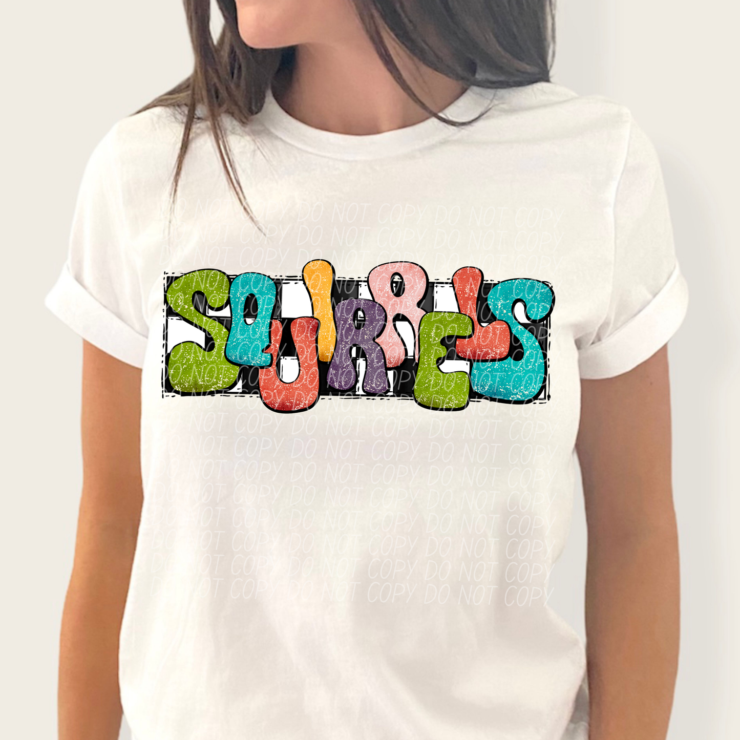 Squirrels (retro rainbow)