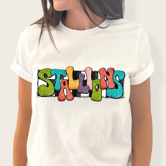 Stallions (retro rainbow)