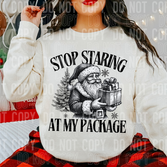 Stop staring at my package