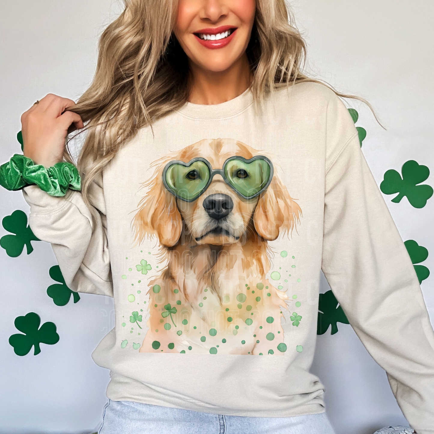 St. Patrick’s Day Golden DTF Transfer