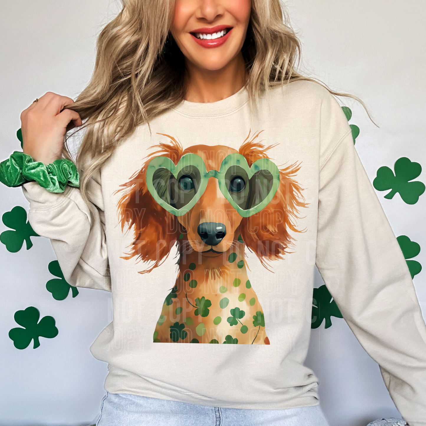 St. Patrick’s Day Dachshund DTF Transfer