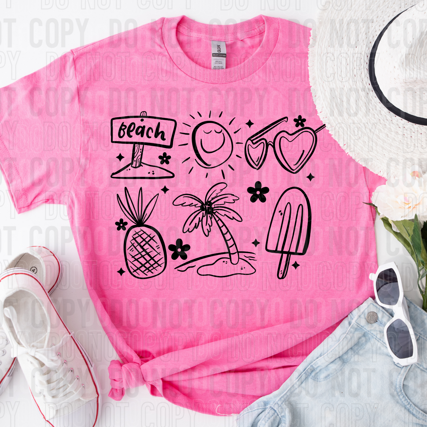 Summer doodles (black)