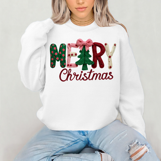 Faux Yarn Merry Christmas