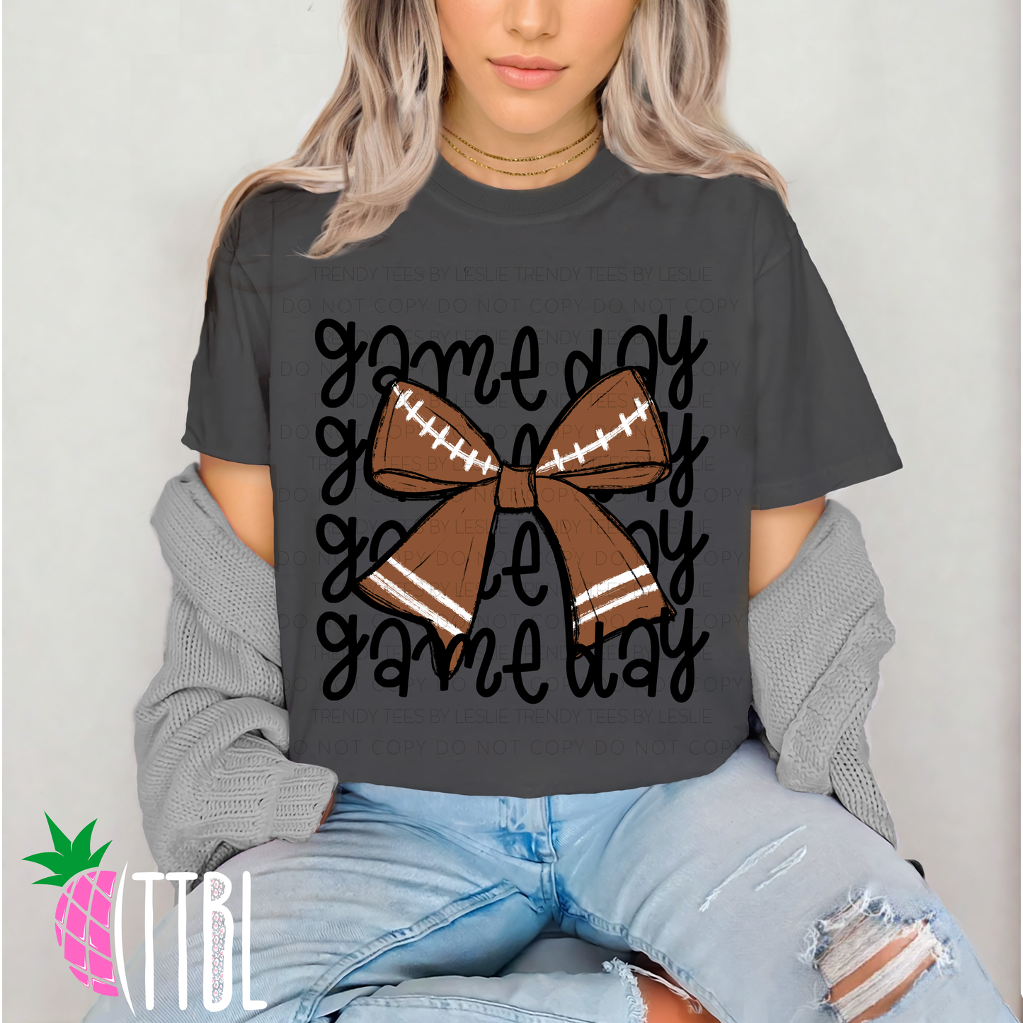 Game Day Bow Football DTF Transfer