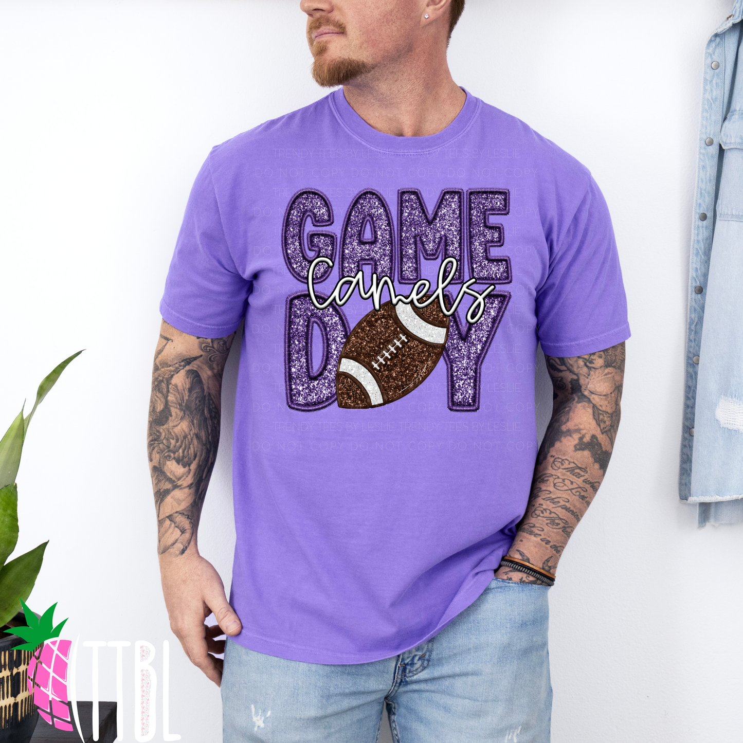 Faux Glitter Game Day Camels