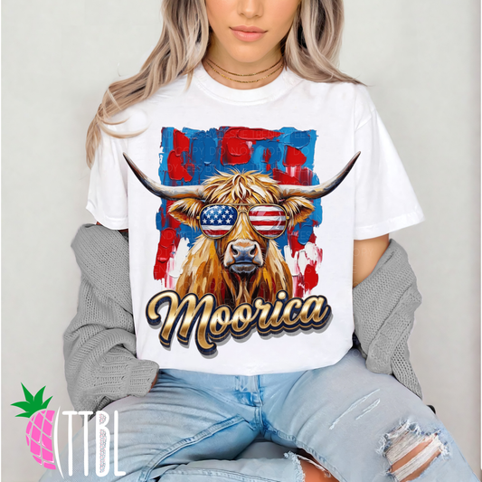 Highland Cow ‘Merica DTF Transfer