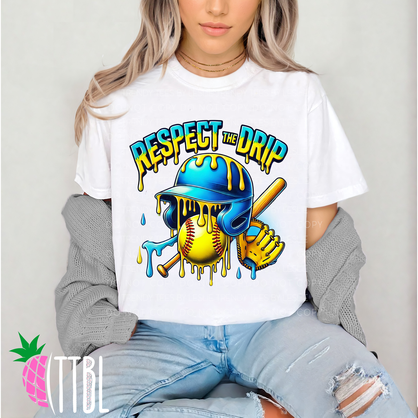 Respect the Drip Softball DTF Transfer