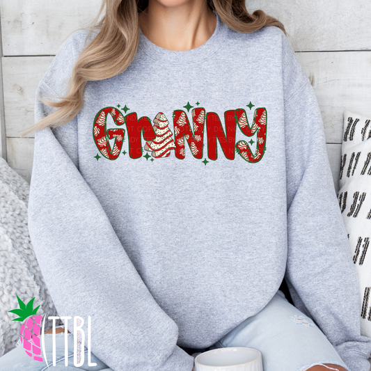 Granny Christmas Tree Cake