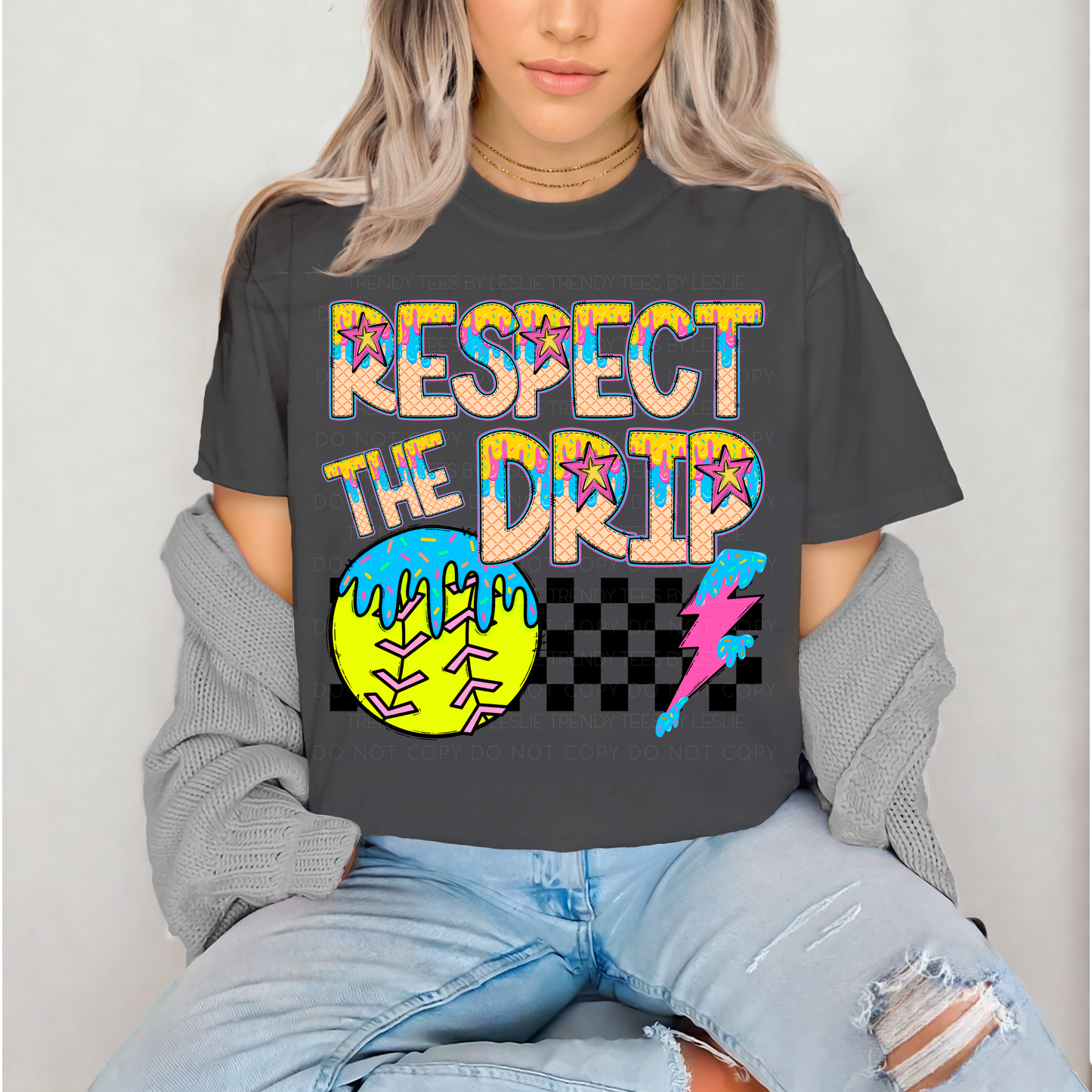 Respect the Drip Softball DTF Transfer